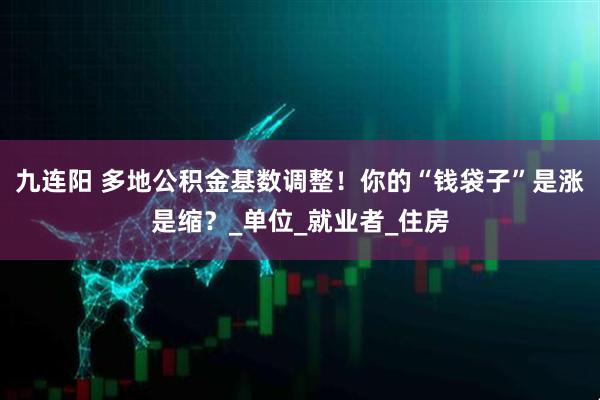 九连阳 多地公积金基数调整！你的“钱袋子”是涨是缩？_单位_就业者_住房