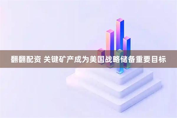 翻翻配资 关键矿产成为美国战略储备重要目标